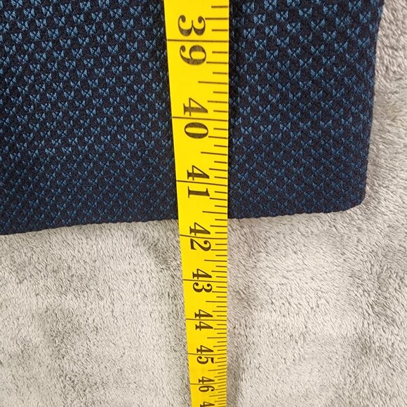 Womens Express Columnist Stretch Pants Blue Geometric Print Polyester Blend 6 - Picture 9 of 10